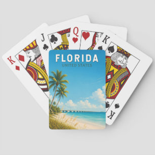 Jeu De Cartes Illustration de voyage artistique vintage de Flori