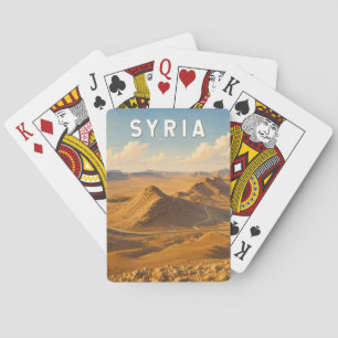Jeu De Cartes Illustration de voyage artistique vintage de Syrie