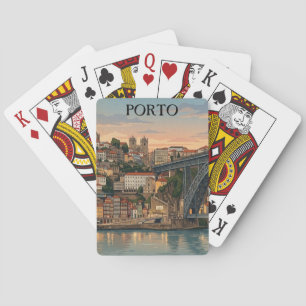 Jeu De Cartes Illustration de voyage de la ville de Porto Portug