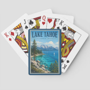 Jeu De Cartes Illustration de voyage du lac Tahoe Californie Nev