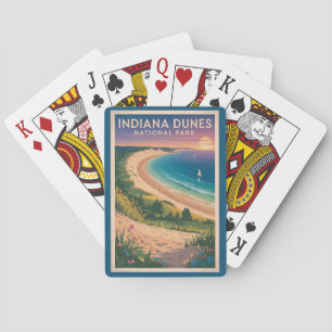 Jeu De Cartes Illustration de voyage du parc national des dunes