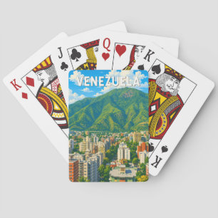 Jeu De Cartes Illustration de voyage Vénézuela Art Vintage