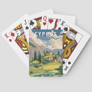 Jeu De Cartes Illustration de voyage vintage de Chypre
