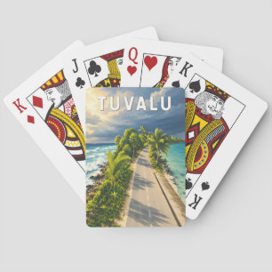 Jeu De Cartes Illustration de voyage vintage de Tuvalu