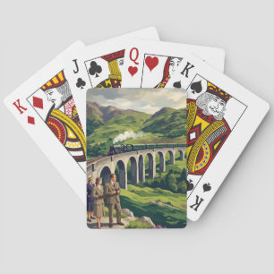 Jeu De Cartes Illustration de voyage vintage des Highlands écoss