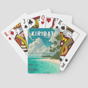 Jeu De Cartes Illustration de voyage vintage Kiribati