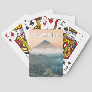 Jeu De Cartes Illustration de voyage vintage sur le Costa Rica