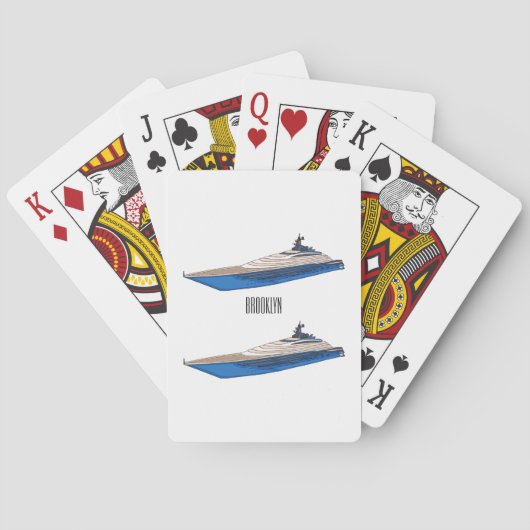 Jeu De Cartes Illustration de yacht (dos)