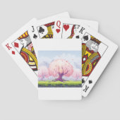 Jeu De Cartes Illustration des arbres roses (dos)