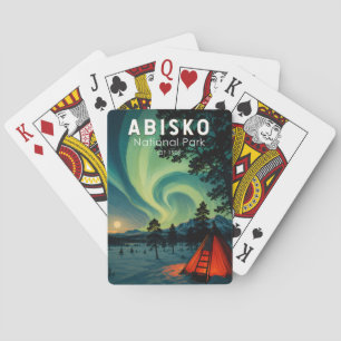 Jeu De Cartes Illustration des aurores boréales du parc national