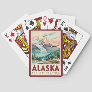 Jeu De Cartes Illustration des aurores boréales et de l'aigle am