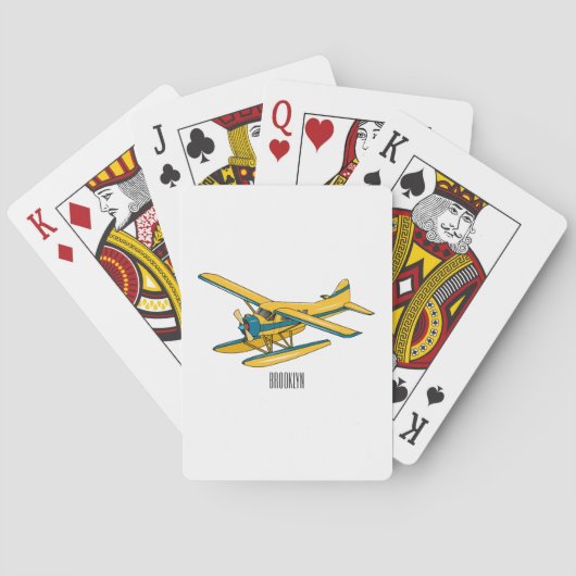 Jeu De Cartes Illustration d'hydravion (dos)