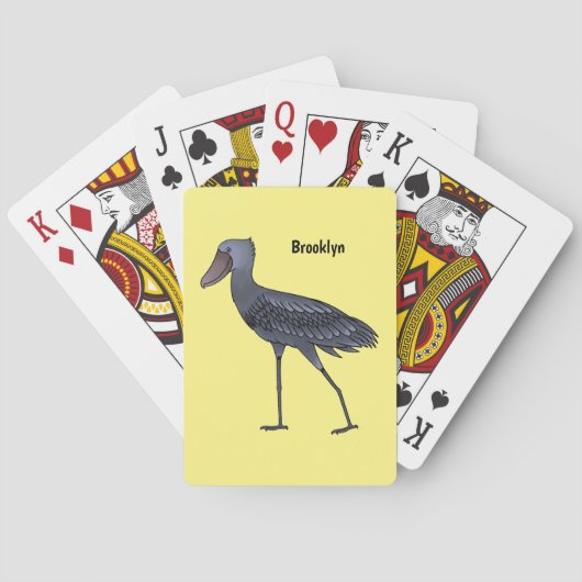 Jeu De Cartes Illustration d'oiseau de cordonnier (dos)