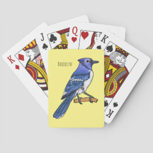 Jeu De Cartes Illustration d'oiseau de jay bleu