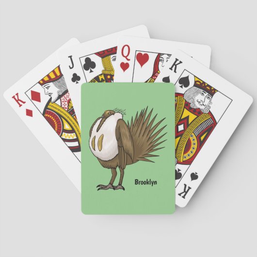 Jeu De Cartes Illustration d'oiseau de tétras des armoises (dos)