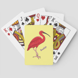 Jeu De Cartes Illustration d'oiseau Scarlet ibis