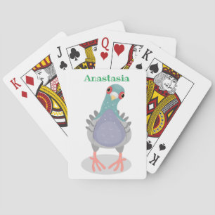 Jeu De Cartes Illustration drôle de pigeon curieux