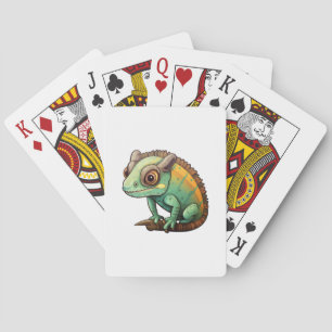 Jeu De Cartes Illustration du caméléon de dessin