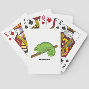 Jeu De Cartes Illustration du caméléon de la parson