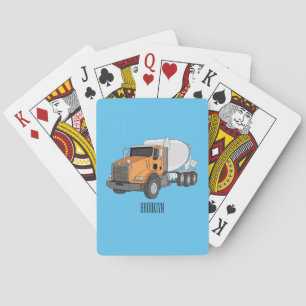 Jeu De Cartes Illustration du camion de mélange de béton