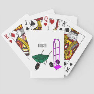 Jeu De Cartes Illustration du chariot à roues et du chariot à ma