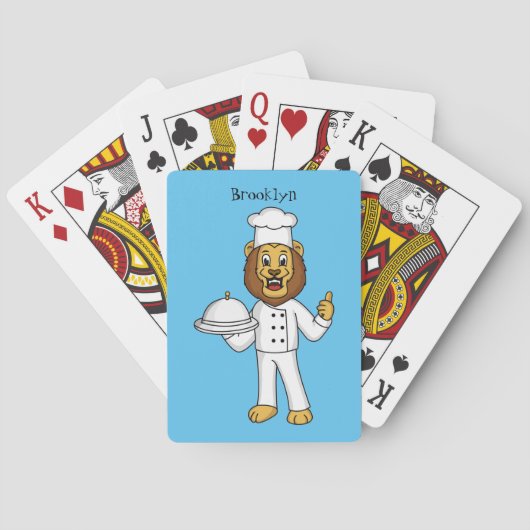 Jeu De Cartes Illustration du chef mignon lion (dos)