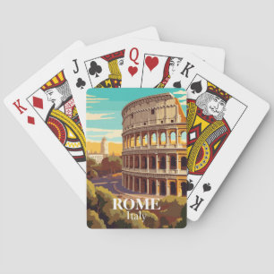 Jeu De Cartes Illustration du Colisée de Rome Italie Voyage