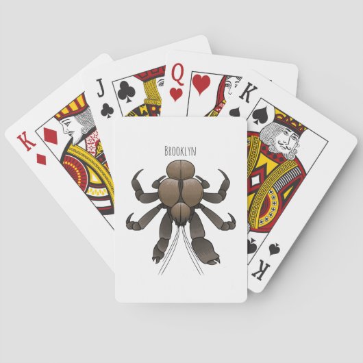 Jeu De Cartes Illustration du crabe de coco (dos)