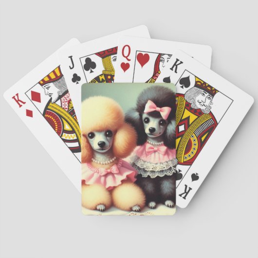 Jeu De Cartes Illustration du mignon caniche (dos)