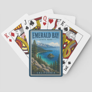 Jeu De Cartes Illustration du parc d'État d'Emerald Bay en Calif