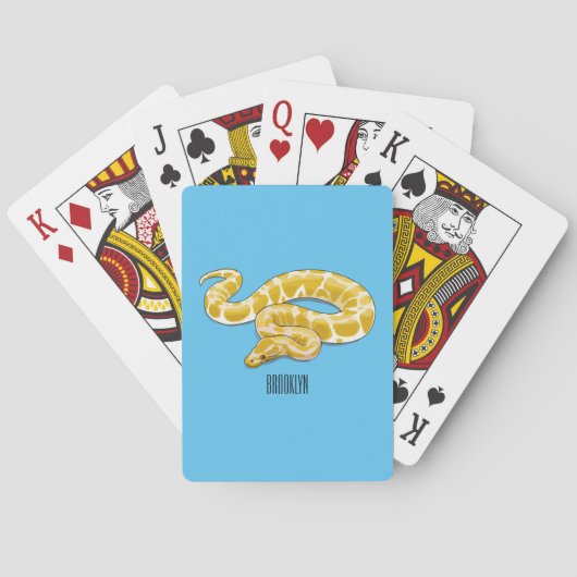 Jeu De Cartes Illustration du serpent python birman (dos)