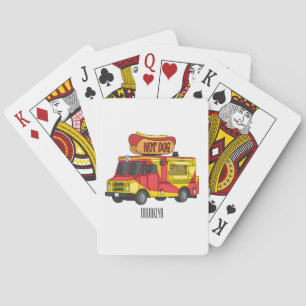 Jeu De Cartes Illustration d'un camion de nourriture pour chien 