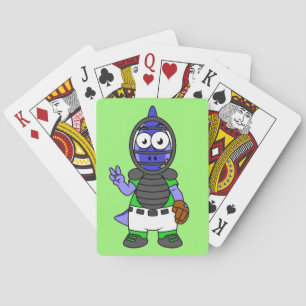 Jeu De Cartes Illustration D'Un Capteur De Baseball Parasaurolop