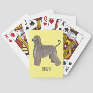Jeu De Cartes Illustration d'un chien hound afghan