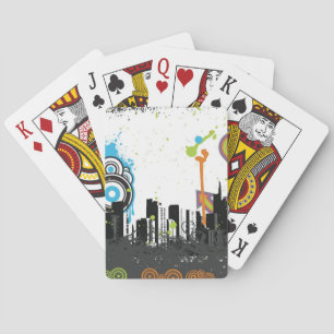 Jeu De Cartes Illustration d'un paysage urbain grungy
