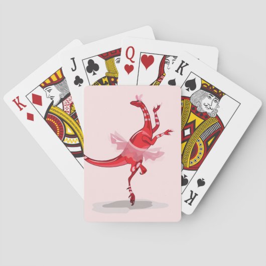 Jeu De Cartes Illustration D'Un Raptor Danseur Ballerina. (dos)