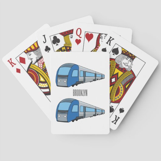 Jeu De Cartes Illustration d'un train électrique (dos)