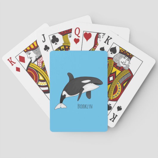 Jeu De Cartes Illustration d'une baleine tueuse (dos)