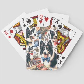Jeu De Cartes Illustration d'une bordure Vintage mignonne