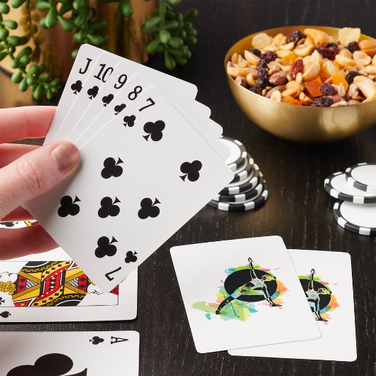 Jeu De Cartes Illustration d'une femme qui s'étire