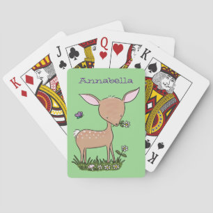 Jeu De Cartes Illustration d'une jolie dessin de cerf de bébé he