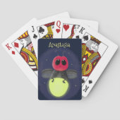 Jeu De Cartes Illustration d'une luciole à éclair mignon (dos)