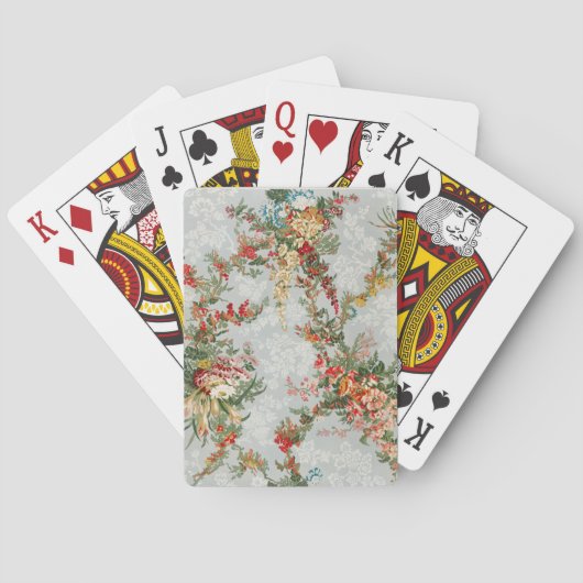 Jeu De Cartes Illustration Fleurs vintages (dos)