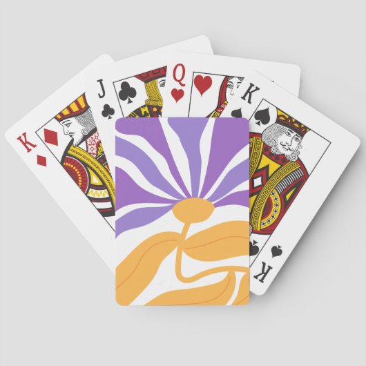 Jeu De Cartes Illustration florale d'art (dos)