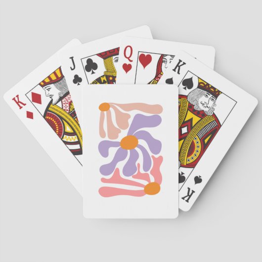 Jeu De Cartes Illustration florale d'art (dos)