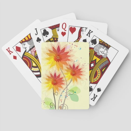 Jeu De Cartes Illustration florale moderne (dos)