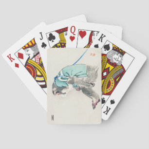 Jeu De Cartes Illustration japonaise du singe personnalisé