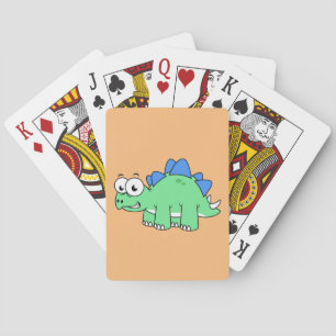 Jeu De Cartes Illustration Mignonne D'Un Stegosaurus. 2