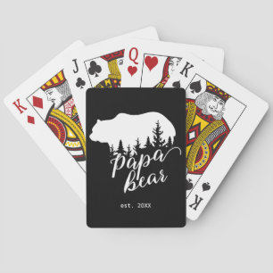 Jeu De Cartes Illustration personnalisée Papa Bear Woodland