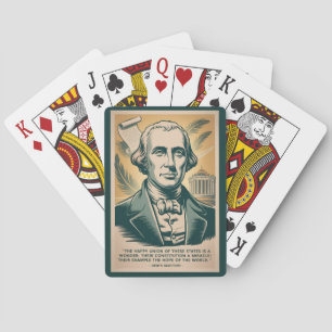 Jeu De Cartes Illustration rétro du quatrième président James Ma